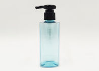 Transparent Blue Square Plastic PET Cosmetic Bottle Packaging For Face Cream