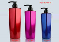 300ml - 750ml PET Empty Shampoo Bottle , Cosmetic Plastic Bottles With Black Lotion Pump