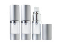 Silver Color Airless Cosmetic Bottles Customized 15ml - 30ml Easy To Carry