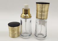 30ml Transparent Glass Cosmetic Bottles Portable Macrame Golden Design