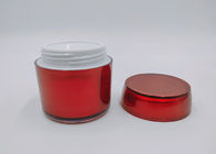 30g Acrylic Cream Jars Cosmetic Packaging Light Weight With Red Screw Cap