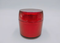 30g Acrylic Cream Jars Cosmetic Packaging Light Weight With Red Screw Cap