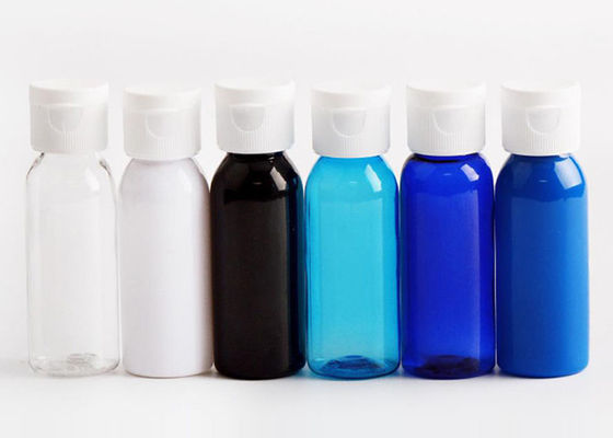 1oz Clear PET Custom Cosmetic Bottles Skin Care Packaging With Flip Top Cap