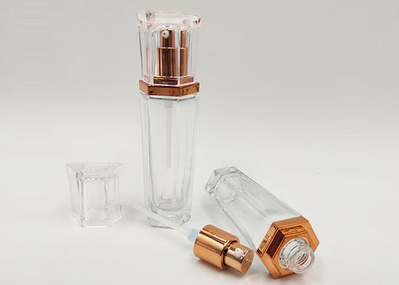 Winly 30ml 1oz Clear Glass Bottle With Lotion Pump
