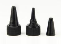 Black Color Plastic Cosmetic Lids , Plastic Bottle Tops High Practicality