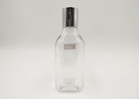 Transparent Cosmetic PET Plastic Toner Water Essention Oil Packaging Bottle With Sliver Cap