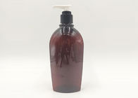 Amber Color Flat Shape PET Custom Cosmetic Bottles For Hand Sanitizers