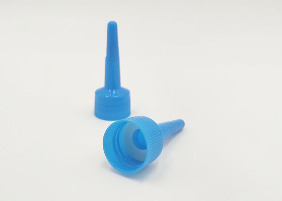 24410 / 28410 Blue Plastic Cosmetic Lids For Screw Dishwashing Plastic Packaging