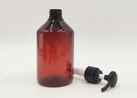 500ml Amber Clear Plastic Custom Cosmetic Bottles Large Capacity For Shampoo