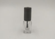 5ml 10ml Cosmetic Nail Polish Bottle Black Brush Cap With High Transparent Body