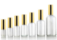 5ml - 100ml Glass Cosmetic Bottles With Premium Gold Push Button Dropper Cap