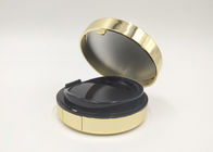 Black Gold BB Cream Container , Air Cushion Beauty Box Round Portable