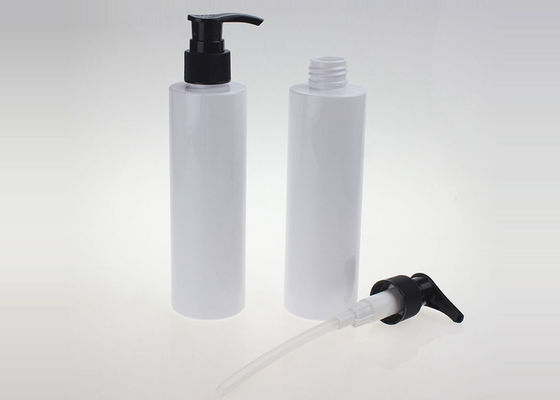 200ml White Round Plastic Cosmetic Bottles For Skincare Products