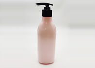 Pink Round 150ml PET Plastic Cosmetic Bottles With Lotion Pump