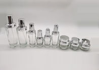 20g 50g Emulsion Spray Glass Bottle With Silver Pressure Pump