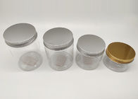 68mm 100ml 150ml Transparent Plastic PET Jar With Gold Aluminum Cap