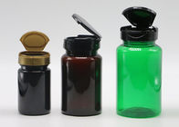 4oz 100ml Amber Plastic Cosmetic Bottles With Flip Cap