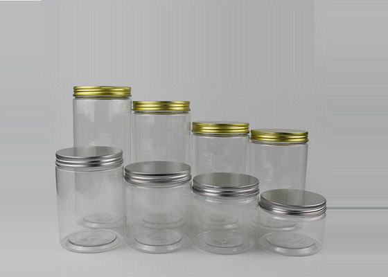 64mm 250ml Tea Plastic Jar With Aluminum Screw Cap