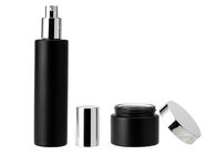 Round Matte Frosted 50ml Black Glass Cosmetic Bottles