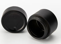 Round Matte Frosted 50ml Black Glass Cosmetic Bottles