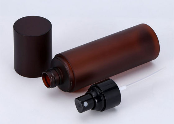 Custom 150ml Amber Matte Plastic Fine Mist Spray Bottle With Black Cover