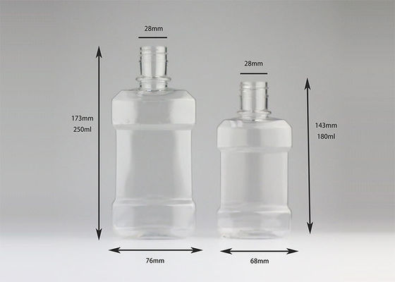 Screw Cap 180ml Transparent Plastic Cosmetic Bottles For Washing Packaging