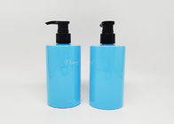 500ml Blue PET Plastic Shampoo Shower Gel Bottle With Lotion Pump