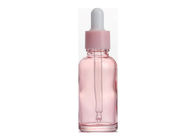 15ml 30ml Pink Translucent Glass Dropper Bottle For Essential Oil Customized