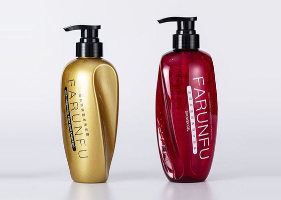 500ml Plastic Pet Bottle Shampoo And Conditioner Bottle With Lotion Pump Packaging