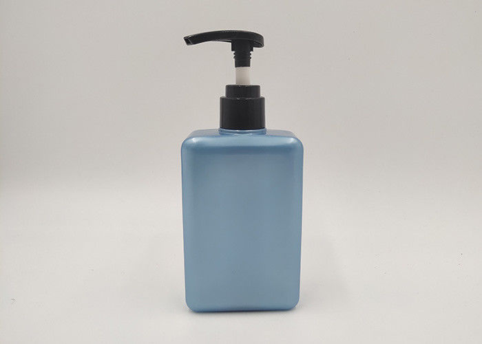 250ml Square Flat PET Empty Shampoo Bottle , Luxury Cosmetic Bottles OEM / ODM
