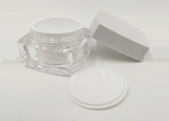 50ml Acrylic Material Face Cream Jars Glassy / Matte Surface Treatment