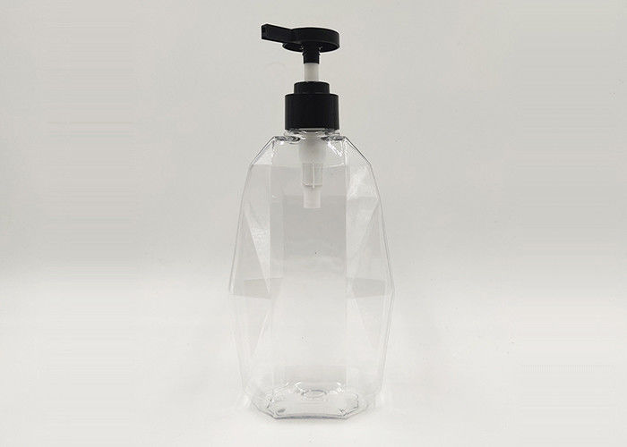 500ml Clear Plastic PET Bottle Packaging For Liquid Soap With Lotion Pump