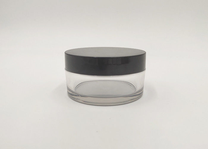50g Black Cap PET Plastic Lotion Jars Transparent Color FDA Certification