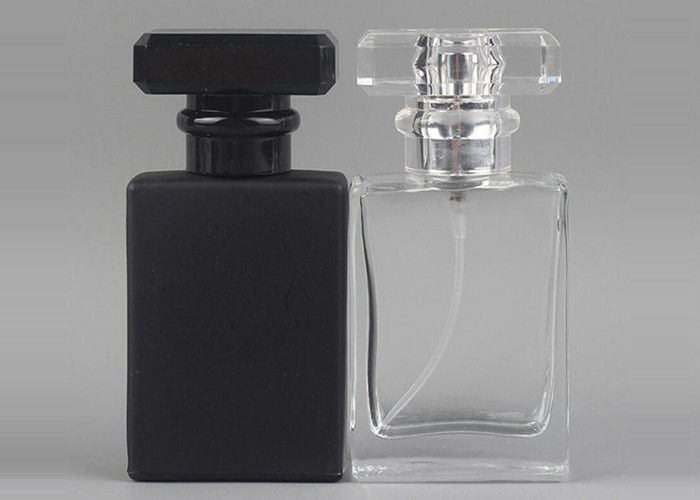 Cosmetic Super Clear Perfume Glass Bottle 50ml 100ml Black Matt Frosted Design