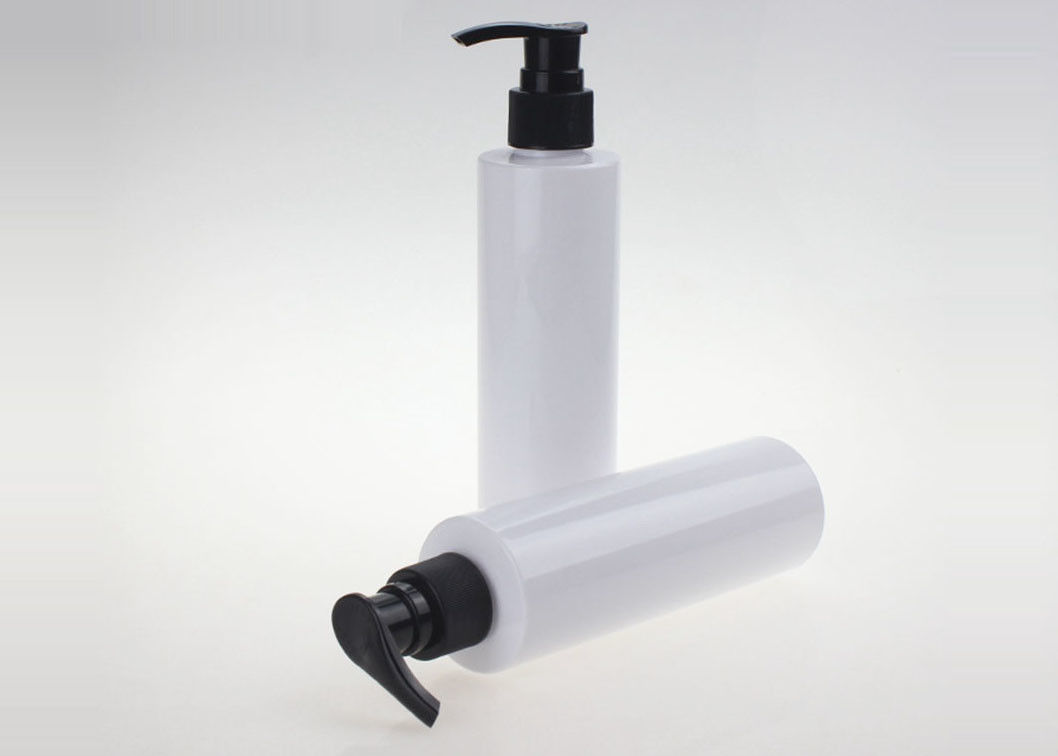 200ml White Round Plastic Cosmetic Bottles For Skincare Products