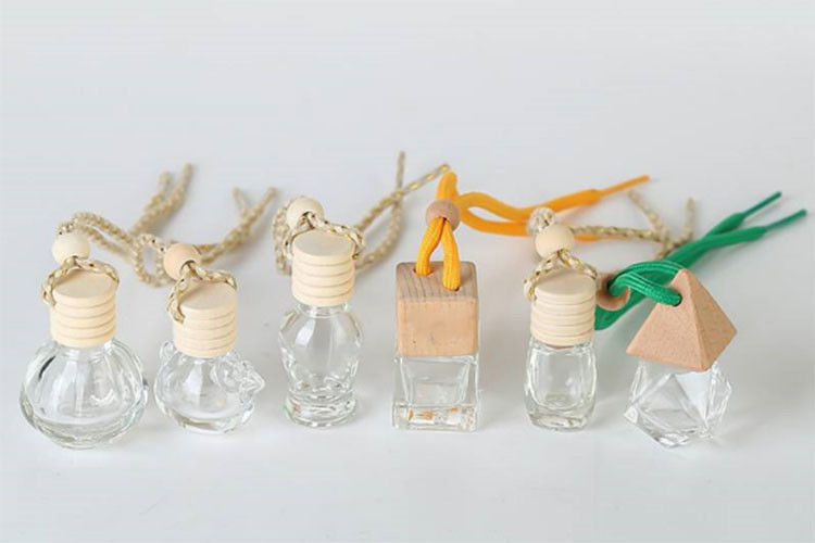 Air Fresh Hanging 15ml Square Glass Perfume Bottle