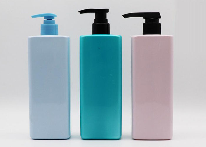 500ml PET Plastic Cosmetic Bottles Black Lotion Pump For Cosmetic Packaging