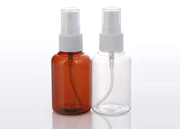 100ml Amber Transparent Plastic Cosmetic Bottles With Sprayer Pump