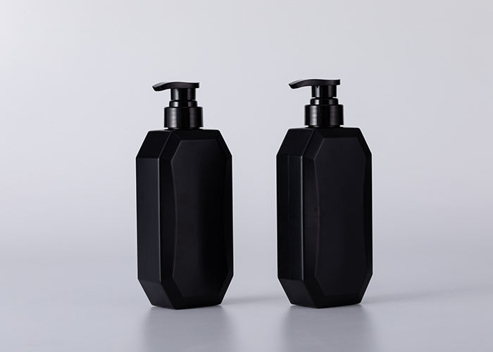 Black 500ml Frosted Plastic Bottle For Cosmetic Packaging